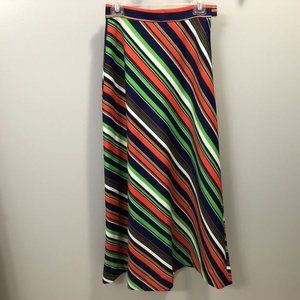 Multicolored striped homemade vintage skirt S